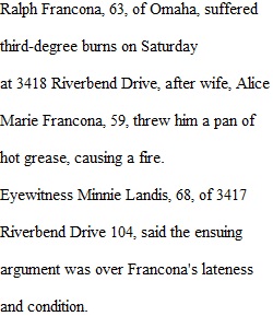 Writing Crime-Fire-Accident Story Assignment